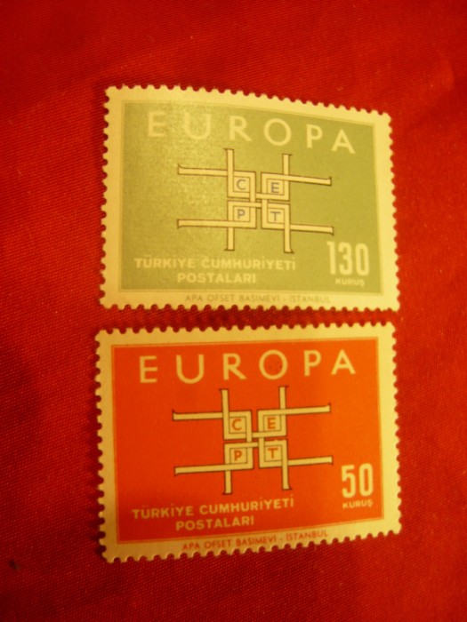 Serie Turcia 1963 - Europa CEPT , 2 valori