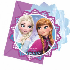 Invitatii pentru petrecere Anna si Elsa Frozen foto