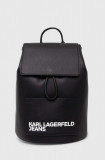 Karl Lagerfeld Jeans rucsac femei, culoarea negru, mare, cu imprimeu, 245J3011