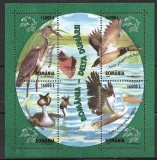 LP 1625 - Delta Dunarii, bloc de 4 marci, MNH, Fauna, Nestampilat