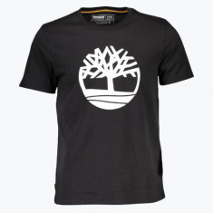 Tricou barbati din bumbac organic cu imprimeu cu logo si croiala Regular fit, Negru L, Negru, L INTL