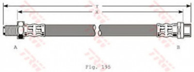 Conducta / cablu frana MERCEDES E-CLASS Combi (S210) (1996 - 2003) TRW PHB353 foto