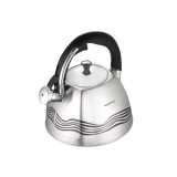 Fierbător tradițional cu fluier fabricat din inox, ceainic 3 litri, 21-25 cm, argintiu, Klausberg