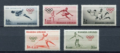 Ruanda-Urundi 1960 - Jocurile Olimpice, serie neuzata foto