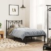 VidaXL Cadru pat metalic cu tăblie, negru, 90x200 cm 376121