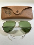OCHELARI de soare RAY-BAN - Aviator - Bausch &amp; Lomb - GF Aur 12K + Husa - Vintage - Anii 80 - Ca noi !