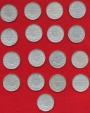 Lot 17 monede identice 50 Leva Boris III 1940