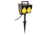 Prelungitor alimentare AS SCHWABE 2m 3G1,5mm&sup2; 2 prize gumă negru 860680
