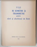 FISE DE GEOMETRIE SI TRIGONOMETRIE PENTRU ELEVI SI ABSOLVENTI DE LICEE , 1978 *EXEMPLAR RELEGAT CARTONAT