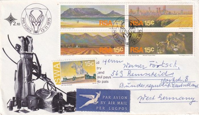 FILATELIE TEMATICA - PLIC AFRICA DE SUD TEMATICA FAUNA