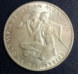 (A1031) MONEDA DIN ARGINT GERMANIA - 10 MARK 1972, LIT. D, OLIMPIADA DE LA MUNCHEN, Europa