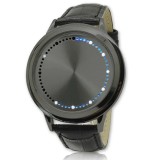 Cumpara ieftin Ceas Barbatesc Sanda LED, Afisaj Albastru, Curea Otel Inoxidabil, Negru/Albastru, Quartz, Rezistent Apa