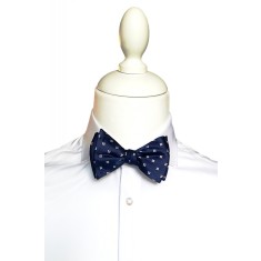 Papion barbati self tie albastru