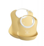 Set 2 bavete Baby Feeding Set Powder yellow BabyBjorn