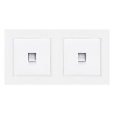 Nova dublă mufă UTP RJ-45 cu cadru alb