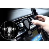 Suport telefon auto cu &icirc;nchidere automată, montare pe grila de ventilație, negru, CMCLASS