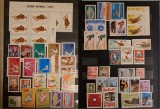 Clasor timbre deparaiate nestampilate Romania, peste 600 buc., majoritatea MNH