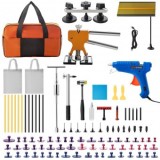 Kit pentru reparatie caroserie fara vopsire, 89 elemente, ventuze plastic, Oem