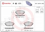 Set placute frana fata BREMBO P83171