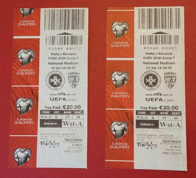 Bilet meci fotbal MALTA - ROMANIA (preliminarii Euro 2020 / 10.06.2019) foto