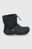 Crocs cizme de iarnă Classic Lined Neo Puff Boot culoarea negru 206630