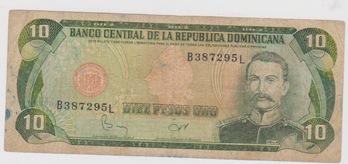 DIEZ PESO ORO 1982 REPUBLICA DOMINICANA /F