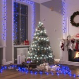 vidaXL Instalație compactă cu 2000 LED-uri, albastru, 45 m, PVC