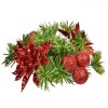 Inel Decorativ pentru Lum&acirc;nare, Model Crăciun, Decorațiuni Roșii și Verzi, Diametru 10 cm, Oem