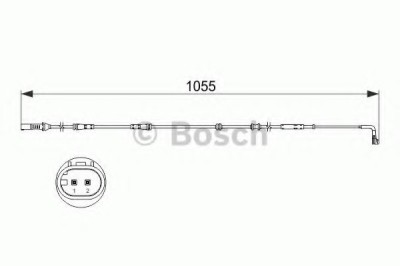 Senzor de avertizare,uzura placute de frana BMW Seria 7 (F01, F02, F03, F04) (2008 - 2015) BOSCH 1 987 473 507 foto