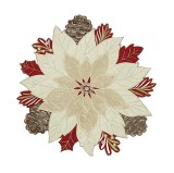 Suport farfurie Craciun poliester multicolor &Oslash; 40 cm