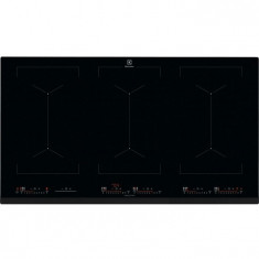 Plita incorporabila inductie Electrolux EIV9467, 6 zone de gatit, Touch control, 91 cm, sticla neagra