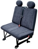 Husa Bancheta Auto Dubla Din Stofa Pentru Dube Carpassion M Gri