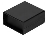Carcasă ABS neagră cu panou 67mm x 74mm x 36mm, KRADEX