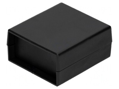 Carcasă ABS neagră cu panou 67mm x 74mm x 36mm foto