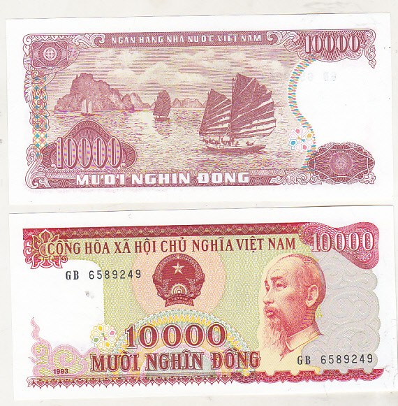 bnk bn Vietnam 10000 dong 1993 unc