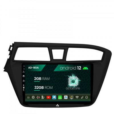 Navigatie Hyundai I20 (2014-2018), Android 12, A-Octacore 2GB RAM + 32GB ROM, 9 Inch - AD-BGA9002+AD-BGRKIT194 foto
