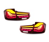 Set lampa spate BMW Seria 3 (F30), 01.2012-12.2019 model SEDAN, partea stanga, dynamic indicator; cu animatii; LED+OLED; rosu; TUNING; interior, exte