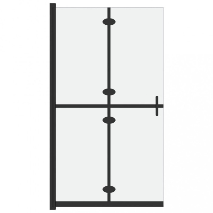 Perete de dus walk-in pliabil, 100x190 cm, sticla ESG mata