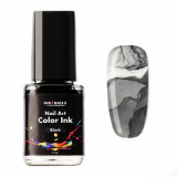 Nail art color Ink 12ml - black, INGINAILS