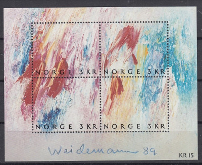 Norvegia 1989 - PICTURA - BL. - MNH foto