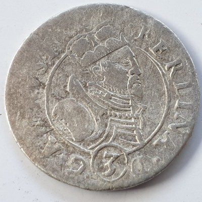 Austria Alsace 3 kreuzer ND (1584-95) argint Ferdinand ll de Tyrol foto