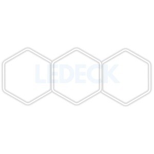 Lumină LED Hexagonală Profesională Aluminiu&amp;ndash; 3 Module 120x315CM &amp;ndash; Service Auto, foto