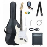 Set chitara electrica McGrey Rockit Guitar ST Alb