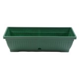 Jardiniera din plastic Verbena, cu suport, interior / exterior, dreptunghiulara, verde, 60 x 20 x 15.5 cm