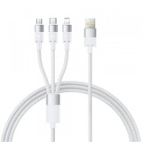 Cablu Incarcare USB-A - Lightning / microUSB / USB-C Baseus StarSpeed, 100W, 1.5m, Alb P10319900211-00