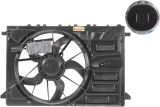 Ventilator radiator Volvo V40 12-19, motor: 1.6 T, 2.0 d, 2.0 D3, 2.0 D4, 2.0 T, 2.5 T, cu modul electronic, 415mm; 4 pini, 31319166; 3135104067