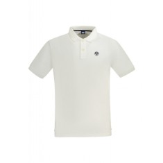 Tricou polo barbati, cu mini logo brodat, Regular fit, Alb, S