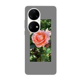 Husa compatibila cu Huawei Mate 40 Pro model Blooming rose, Silicon, TPU, Viceversa, Transparent, Carcasa