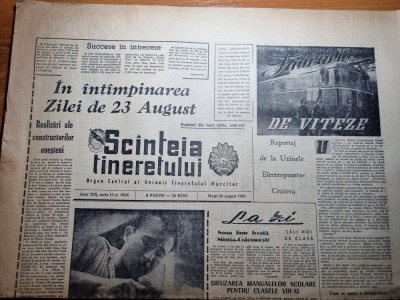 scanteia tineretului 20 august 1963-locomotiva diesel craiova,raionul braila foto