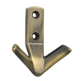 Cuier mobila cu 2 agatatoare, aluminiu, maro grafiat, pentru baie, dormitor, hol, prindere pe mobila / perete, 495.46.39